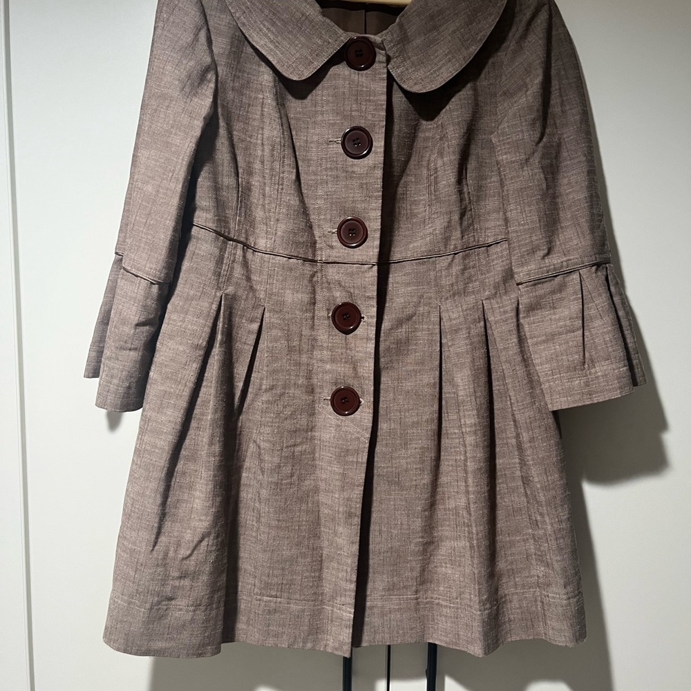 Brown Button-Up light Coat
